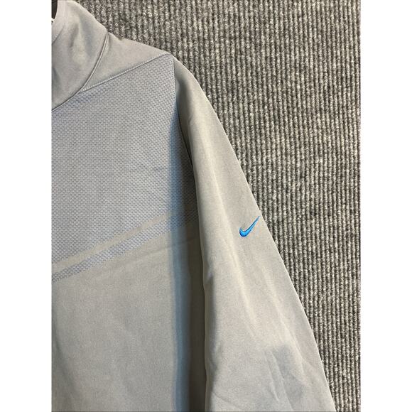 Nike Golf Mens 1/4 Zip Activewear Jacket Sz XXL Gray Dri Fit Fleece Lined Preppy - Picture 4 of 11